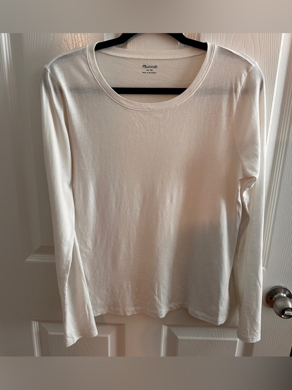 madewell cotton white long sleeve
